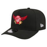 New Era - Atlanta Hawks Injection Cartoon Logo A-Frame 9FIFTY Adjustable Hat - Black