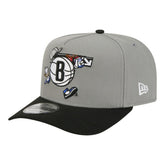 New Era - Brooklyn Nets Injection Cartoon Logo A-Frame 9FIFTY Adjustable Hat - Gray