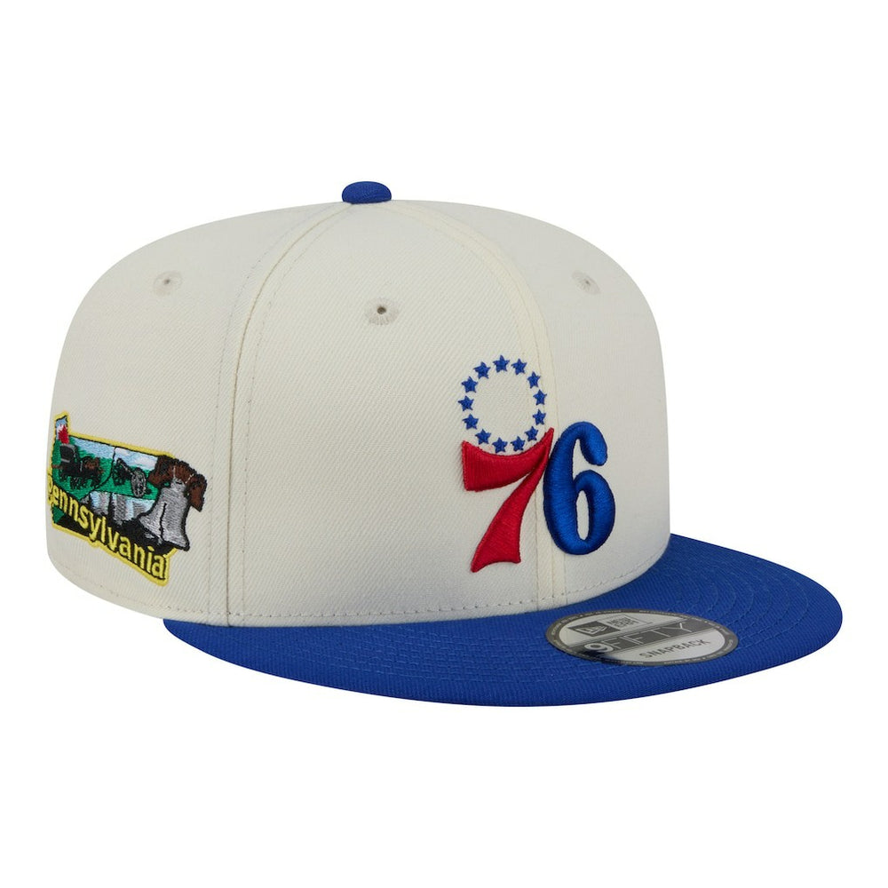 New Era - Philadelphia 76ers Injection Localized 9FIFTY Snapback Hat - White