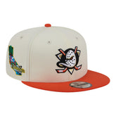 Anaheim Ducks - New Era Injection Localized Two-Tone 9FIFTY Snapback Hat White/Orange