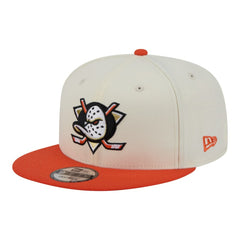 Anaheim Ducks - New Era Injection Localized Two-Tone 9FIFTY Snapback Hat White/Orange