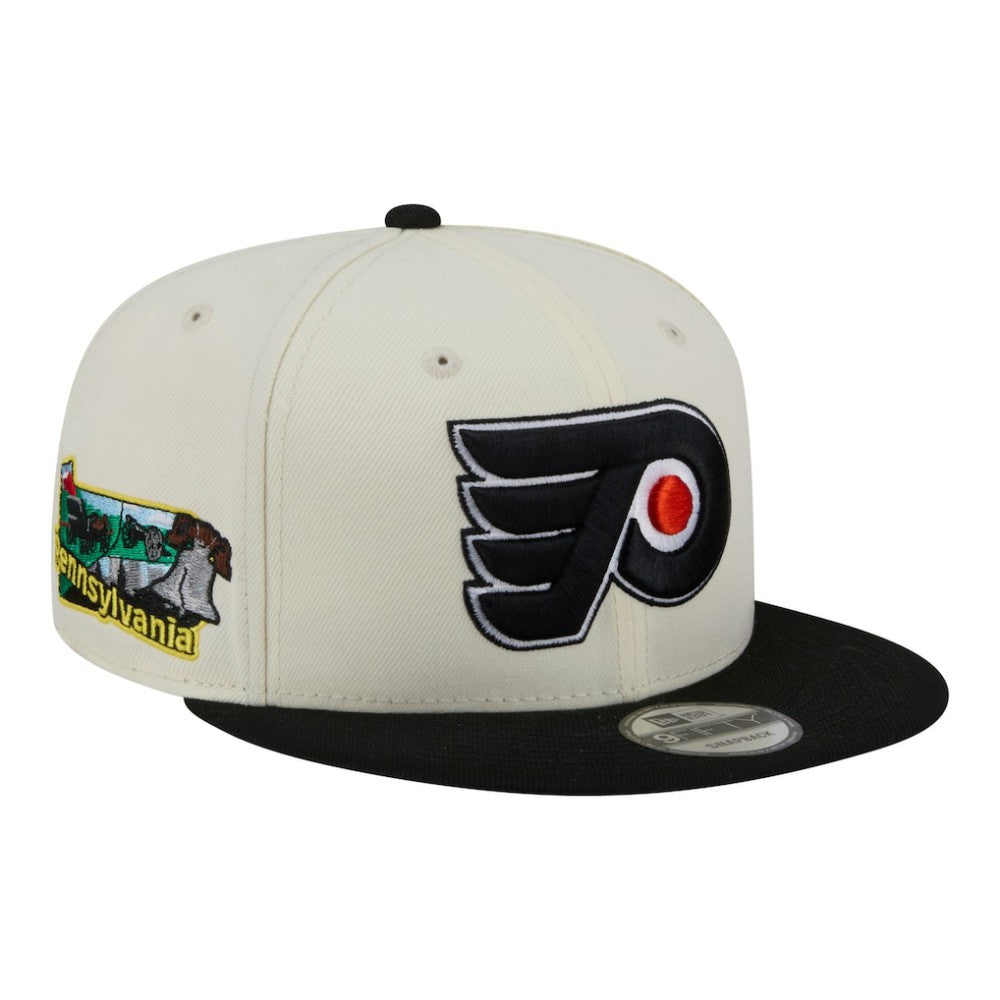 Philadelphia Flyers - New Era Injection Localized Two-Tone 9FIFTY Snapback Hat White/Black