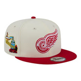Detroit Red Wings - New Era Injection Localized Two-Tone 9FIFTY Snapback Hat White/Red