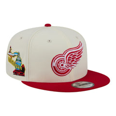 Detroit Red Wings - New Era Injection Localized Two-Tone 9FIFTY Snapback Hat White/Red