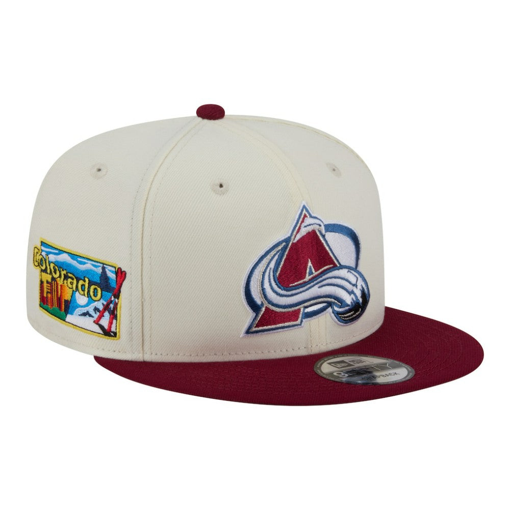 Colorado Avalanche - New Era Injection Localized Two-Tone 9FIFTY Snapback Hat White/Burgundy