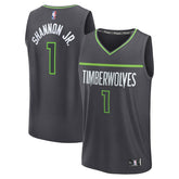 Fanatics - Terrence Shannon Jr. Minnesota Timberwolves Fast Break Replica Jersey - Statement Edition - Anthracite