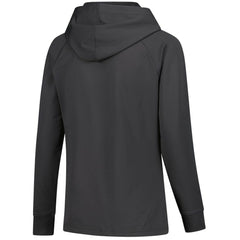 Connor Bedard Chicago Blackhawks Levelwear Women's Impression Name & Number Raglan Hoodie Charcoal