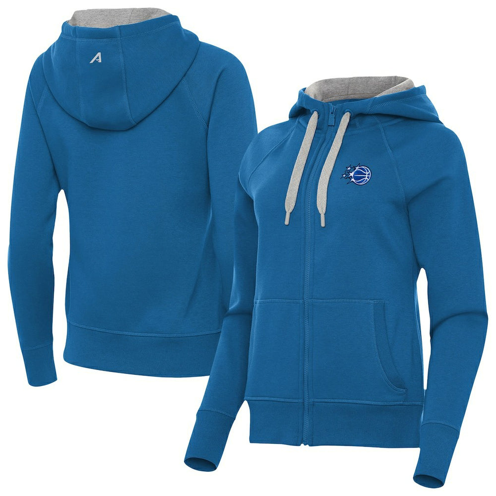 NBA - Orlando Magic Antigua Women's New Logo Victory Full-Zip Hooded Sweatshirt - Blue