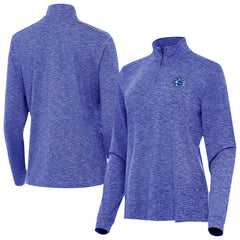 NBA - Orlando Magic Antigua Women's New Logo Mentor Long Sleeve Quarter-Zip Mock Polo - Heather Royal