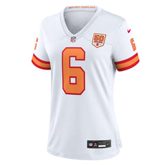 Baker Mayfield '76 Tampa Bay Buccaneers Women's 50th Season Game Jersey White - Nike