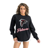 Atlanta Falcons Gameday Couture Women's Oversized Long Sleeve T-Shirt Black - NFL