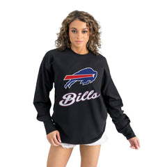 Buffalo Bills Gameday Couture Women's Oversized Long Sleeve T-Shirt Black - NFL