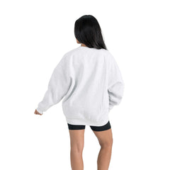 Houston Texans Gameday Couture Women's Traditional Logo Oversized Premium Fleece Pullover Sweatshirt Ash - NFL
