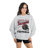 Tampa Bay Buccaneers Gameday Couture Women's Home Turf Oversized Premium Fleece Pullover Sweatshirt Ash - NFL