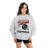 Atlanta Falcons Gameday Couture Women's Home Turf Oversized Premium Fleece Pullover Sweatshirt Ash - NFL