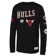 Mitchell & Ness - Chicago Bulls Youth Hardwood Classics Training Camp Long Sleeve T-Shirt - Black