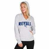 Kansas City Royals Concepts Sport Women's Liftoff Striped V-Neck Hoodie discount
