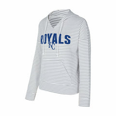 Kansas City Royals Concepts Sport Women's Liftoff Striped V-Neck Hoodie discount