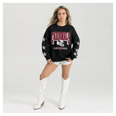Arizona Cardinals Gameday Couture Women's Pure Victory Rhinestud Star-Sleeve Pullover Sweatshirt Black - NFL