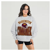 Washington Commanders Gameday Couture Women's Fierce Focus Premium Oversized Fleece Pullover Sweatshirt Ash - NFL