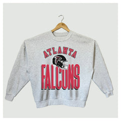 Atlanta Falcons Gameday Couture Women's Fierce Focus Premium Oversized Fleece Pullover Sweatshirt Ash - NFL