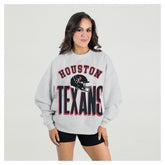 Houston Texans Gameday Couture Women's Fierce Focus Premium Oversized Fleece Pullover Sweatshirt Ash - NFL