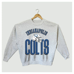 Indianapolis Colts Gameday Couture Women's Fierce Focus Premium Oversized Fleece Pullover Sweatshirt Ash - NFL