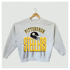 Pittsburgh Steelers Gameday Couture Women's Fierce Focus Premium Oversized Fleece Pullover Sweatshirt Ash - NFL