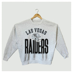 Las Vegas Raiders Gameday Couture Women's Fierce Focus Premium Oversized Fleece Pullover Sweatshirt Ash - NFL