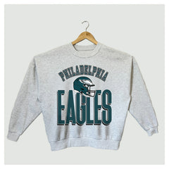 Philadelphia Eagles Gameday Couture Women's Fierce Focus Premium Oversized Fleece Pullover Sweatshirt Ash - NFL