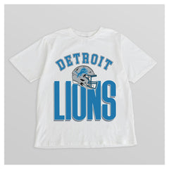Detroit Lions Gameday Couture Women's Oversized Classic Fierce Focus T-Shirt White - NFL