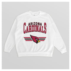 Arizona Cardinals Gameday Couture Women's Swift Strike Premium Oversized Fleece Pullover Sweatshirt White - NFL