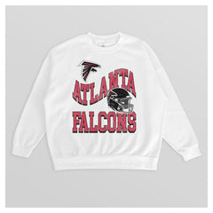 Atlanta Falcons Gameday Couture Women's Oversized Hard Earned Premium Fleece Pullover Sweatshirt White - NFL