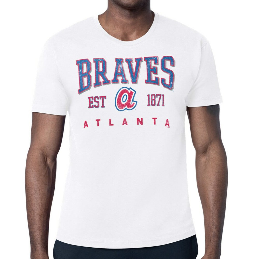 Atlanta Braves Starter Distressed Logo T-Shirt Sale