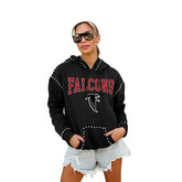 Atlanta Falcons Gameday Couture Women's Studded Pullover Hoodie Black - NFL