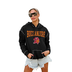 Tampa Bay Buccaneers Gameday Couture Women's Studded Pullover Hoodie Black - NFL