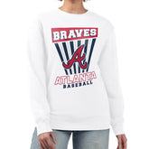 Atlanta Braves Starter Women's Poster Print Team Fleece Pullover Sweatshirt Clearance