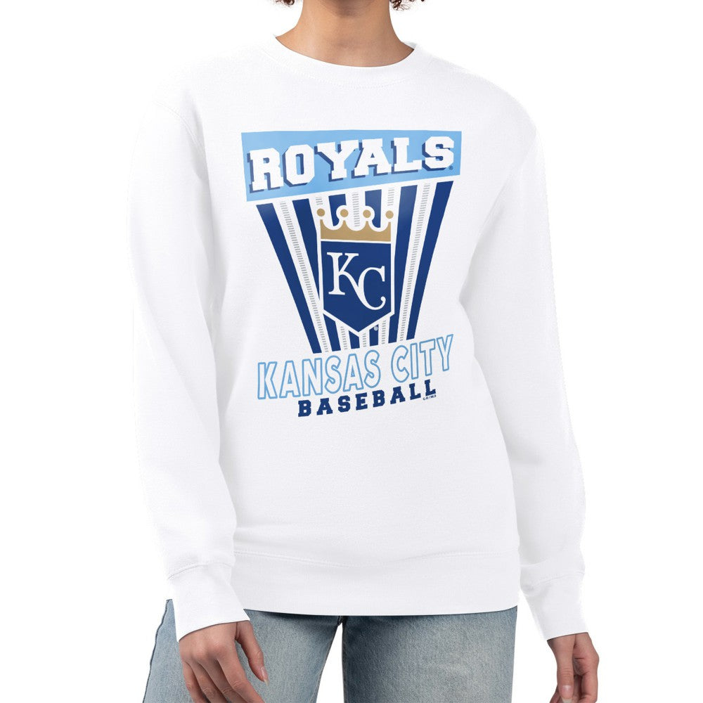 Kansas City Royals Starter Women's Poster Print Team Fleece Pullover Sweatshirt On Sale