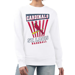 St. Louis Cardinals Starter Women's Poster Print Team Fleece Pullover Sweatshirt Clearance
