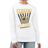 San Diego Padres Starter Women's Poster Print Team Fleece Pullover Sweatshirt Clearance