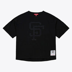 San Francisco Giants Mitchell & Ness Women's Cooperstown Collection Phantom Cropped T-Shirt Clearance