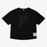 Philadelphia Phillies Mitchell & Ness Women's Cooperstown Collection Phantom Cropped T-Shirt Clearance