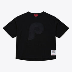 Philadelphia Phillies Mitchell & Ness Women's Cooperstown Collection Phantom Cropped T-Shirt Clearance