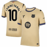 Nike Lamine Yamal Barcelona 2025/26 Away Stadium Replica Jerseys - Gold