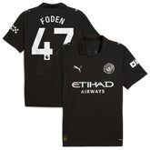 Puma Phil Foden Manchester City 2025/26 Away Replica Player Jerseys - Black