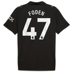 Puma Phil Foden Manchester City 2025/26 Away Replica Player Jerseys - Black