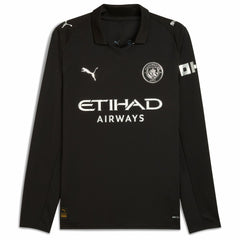 Puma Phil Foden Manchester City Away 2025/26 Replica Long Sleeve Player Jerseys - Black