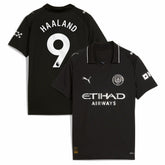 Puma Erling Haaland Manchester City Youth 2025/26 Away Replica Player Jerseys - Black