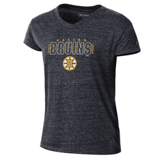 Boston Bruins Champion Women's Tri-Blend V-Neck T-Shirt Black