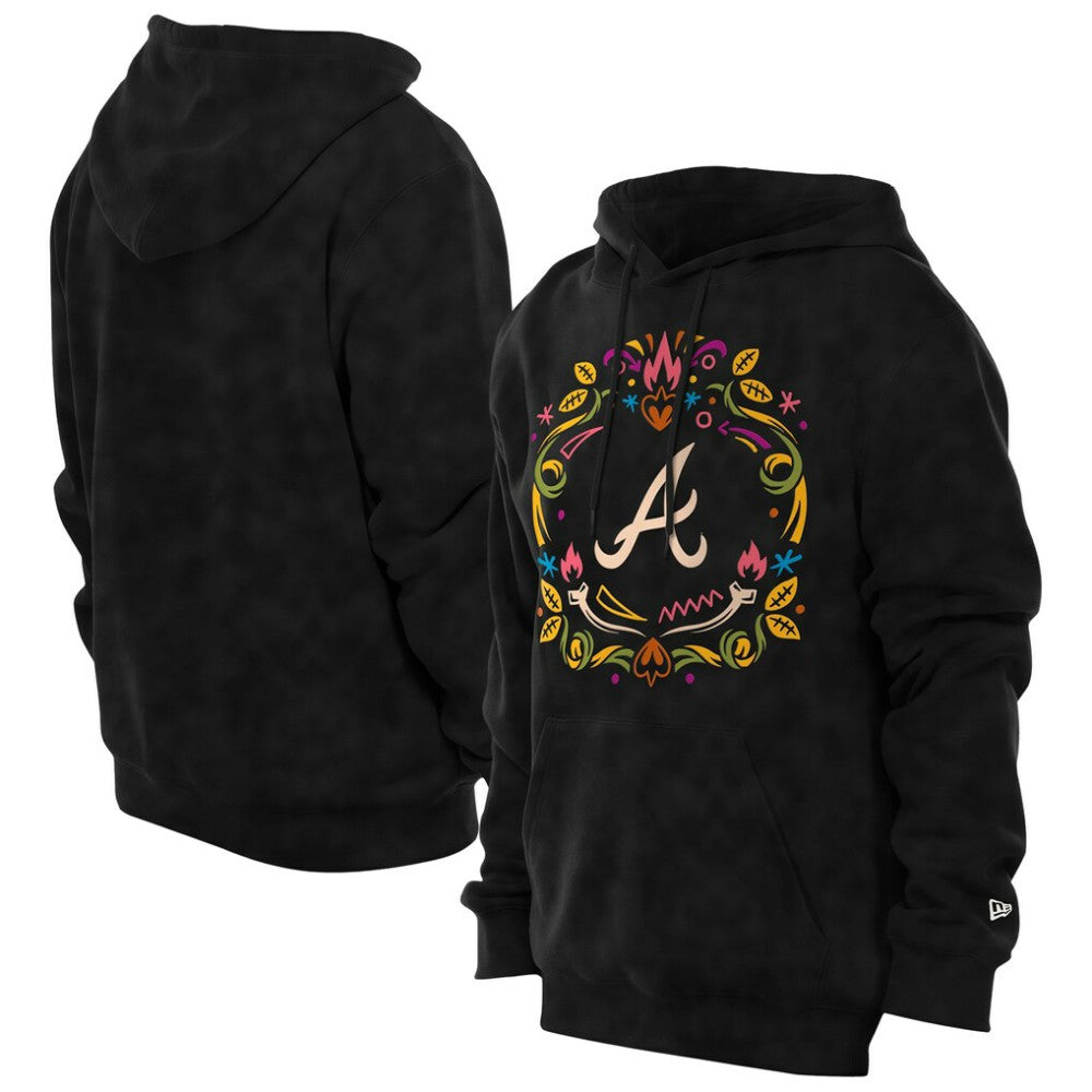 Atlanta Braves New Era Día de los Muertos Brushed Fleece Hoodie On Sale